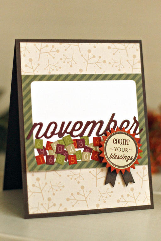 Stamps: Monthly Moments: November, Type Strip Numbers<br />
Dies: Type Strip, November Die,...
