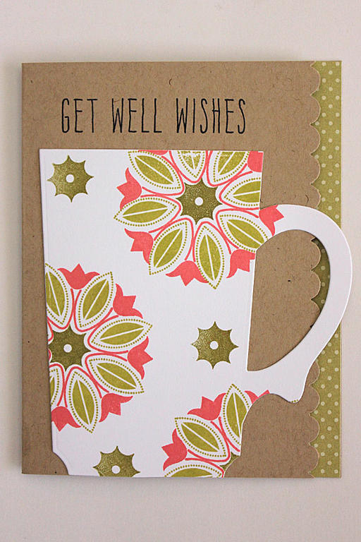 4 1/4&quot; x 5 1/2&quot;<br />
<br />
stamps: Cuppa Love, Keep it Simple: Get Well<br />
<br...