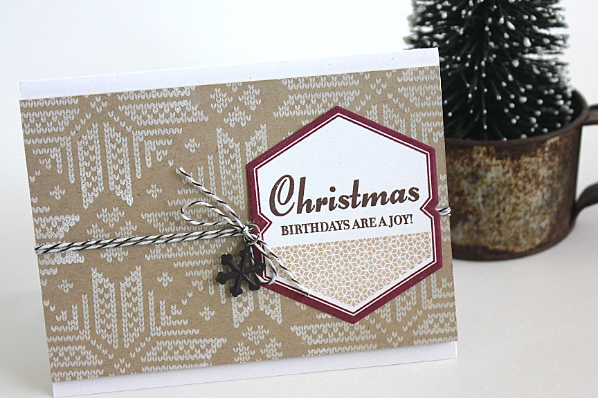 size: 5 1/2&quot; x 4 1/4&quot;<br />
<br />
stamps: Birthday Classics: December, Mat Stack 7...