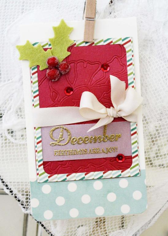 Papertrey Ink Supplies Used:<br />
Stamps:<br />
Birthday Classics:  December<br />...