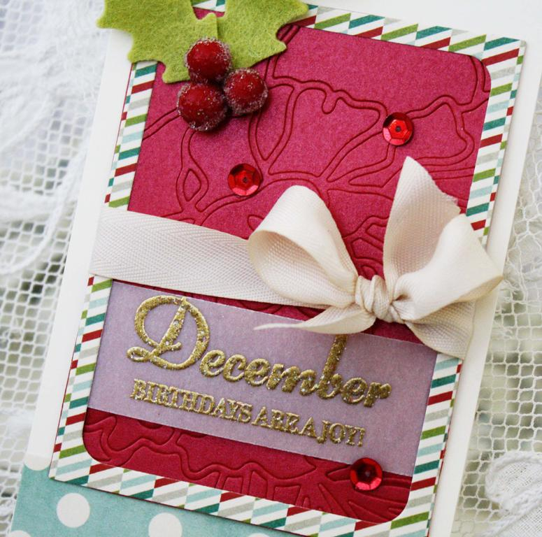 Papertrey Ink Supplies Used:<br />
Stamps:<br />
Birthday Classics:  December<br />...