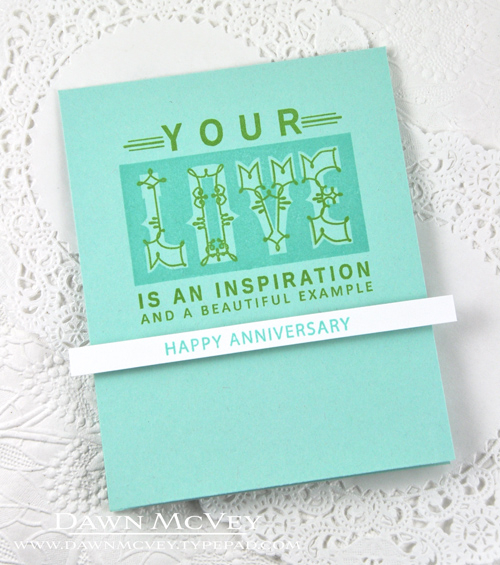 Paper: stamper&#039;s select white, aqua mist<br />
Stamps: Love Notes<br />
Ink: hawaiian...