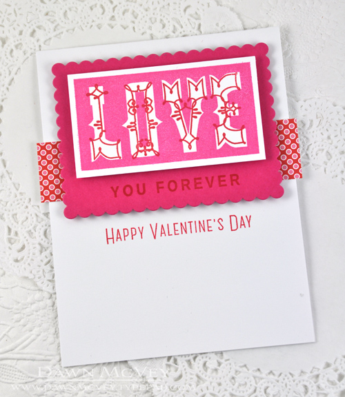 Paper: stamper&#039;s select white, raspberry fizz, simple valentine patterned paper<br />...