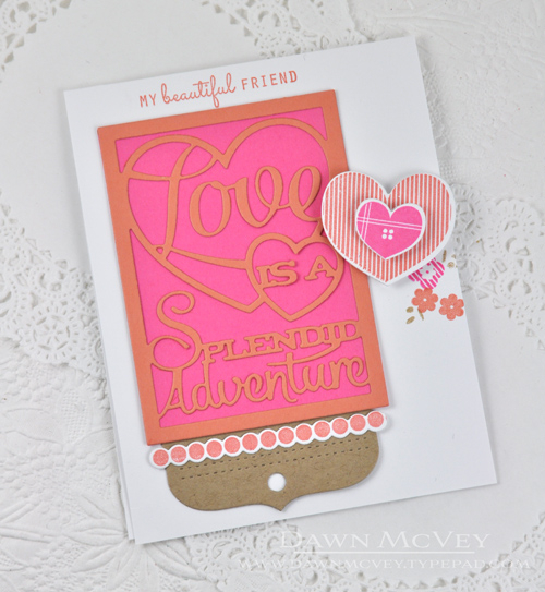 Paper: stamper&#039;s select white, kraft, hibiscus burst, melon berry<br />
Stamps: Hello...