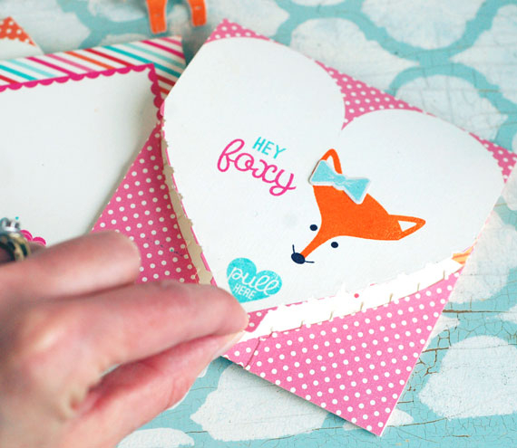 stamps:  Love You to Pieces: Fox, Love You to Piece Additions<br />
ink:  orange zest, aqua...