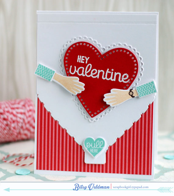 stamps:  give me a hand, love you to pieces additions, background basics: hearts<br />
ink:...