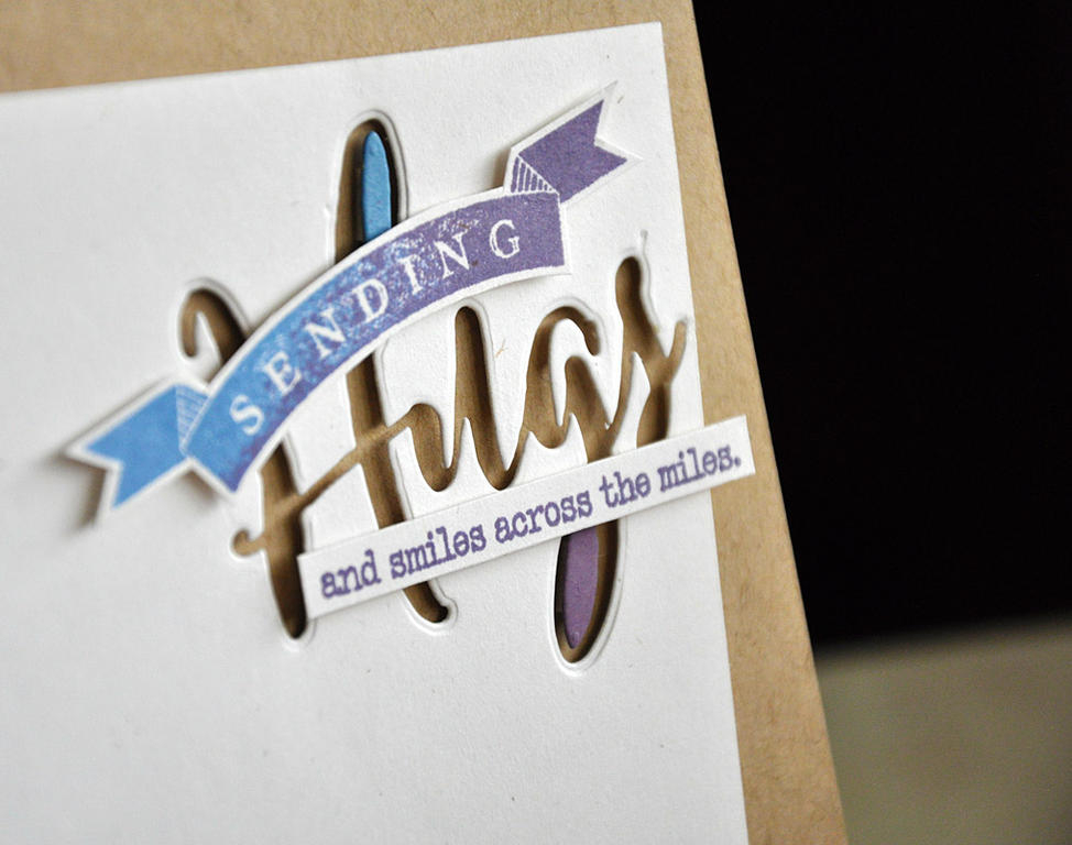 Stamps: Big Hugs<br />
Ink: Blueberry Sky and Plum Pudding<br />
Cardstock: Kraft, White,...