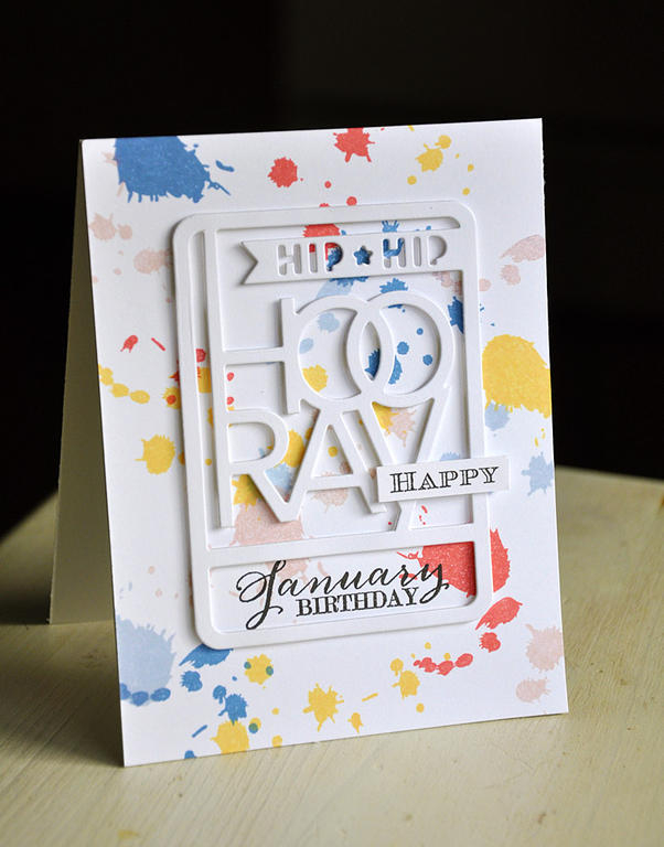 Stamps: Drips &amp; Dribbles and Birthday Classics: January<br />
Ink: Blueberry Sky, Spring...