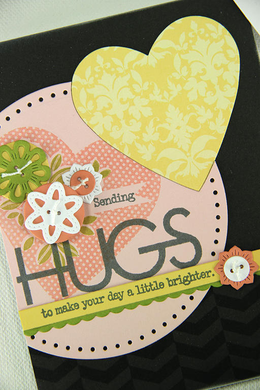 Stamps: Big Hugs, With All My Love, BB: Diagonals<br />
Dies: Hello There, Button Stackers 1,...