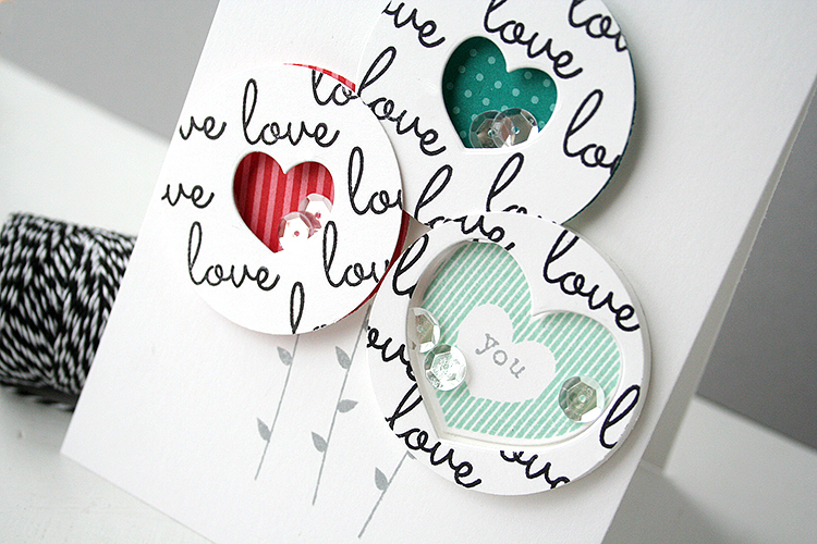 STAMPS: Hello There<br />
INK: True Black, Aqua Mist; Soft Granite by Hero Arts<br />
PAPER:...