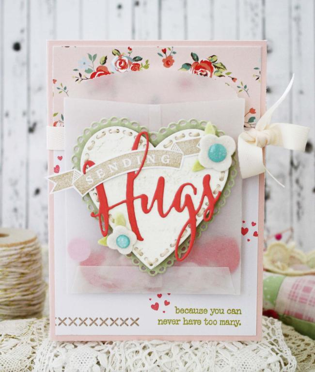 Papertrey Ink Supplies Used:<br />
Stamps:<br />
Big Hugs, Sew Simple Borders<br />
Ink:<br...