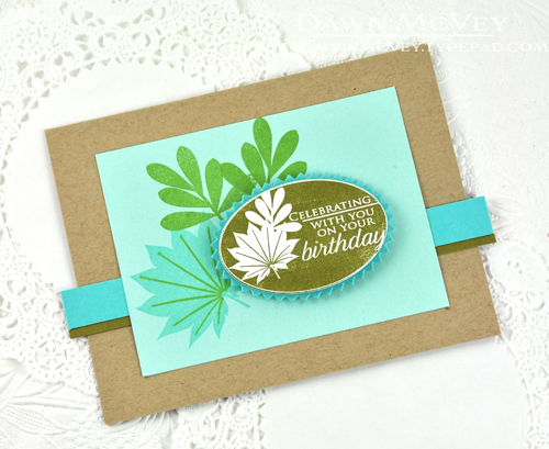 Paper: stamper&#039;s select white, kraft, hawaiian shores, ripe avocado, aqua mist<br />...