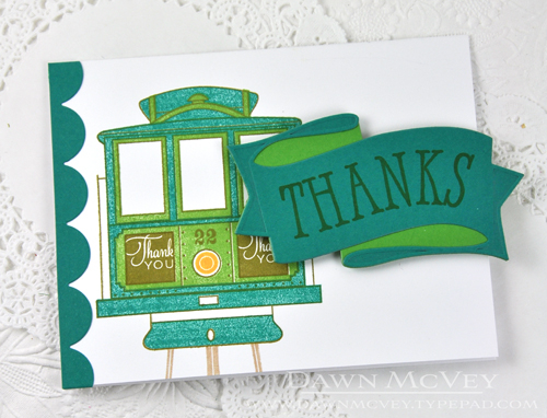 Paper: stamper&#039;s select white, new leaf, tropical teal<br />
Stamps: Cable Gram, Layered...