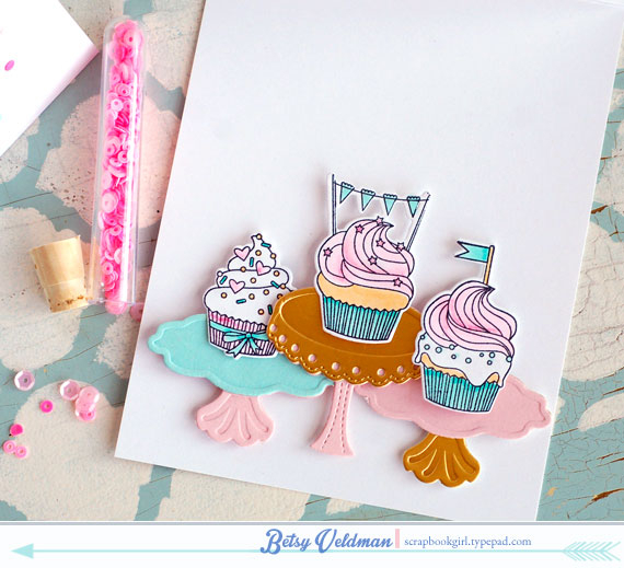 ink: versamark, memento tuxedo, pigment pink (non Papertrey)<br />
cardstock: stamper&#039;s...