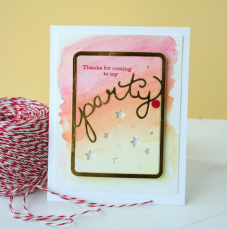 STAMPS: Phrase Play #12<br />
INK: Pure Poppy<br />
PAPER: watercolor paper, white cardstock,...