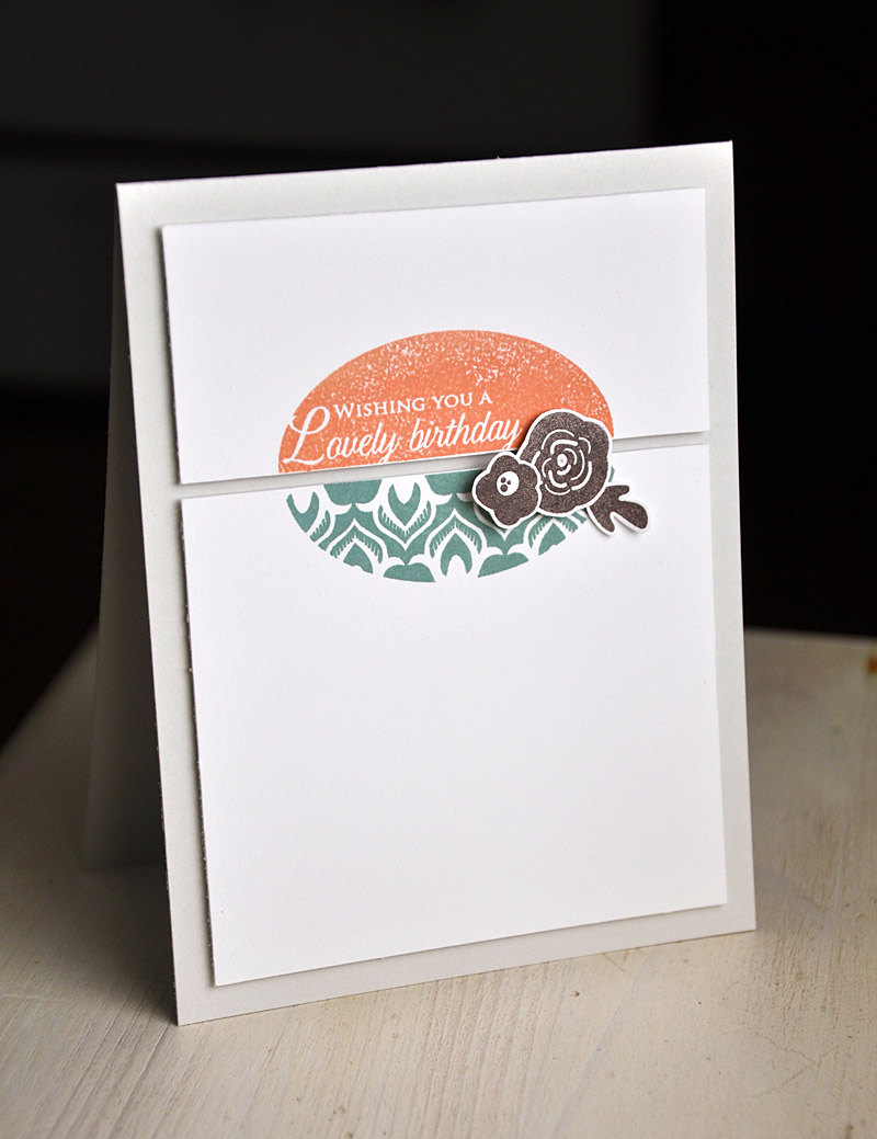 Stamps: 2015 Birthday Tags and Mini Blooms<br />
Ink: melon berry, ocean tides and smokey...