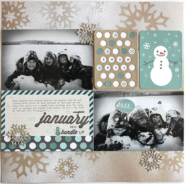 size: 12&quot; x 12&quot;<br />
<br />
stamps: Monthly Moments: January, Simple Alphabet,...