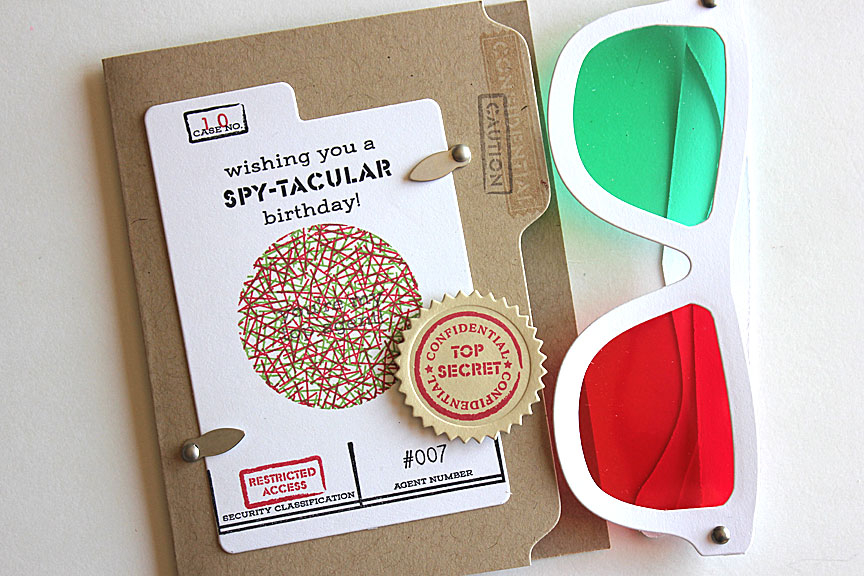 card size: 4 1/4&quot; x 5 1/5&quot;<br />
<br />
stamps: Secret Agent, Simple Alphabet<br />...