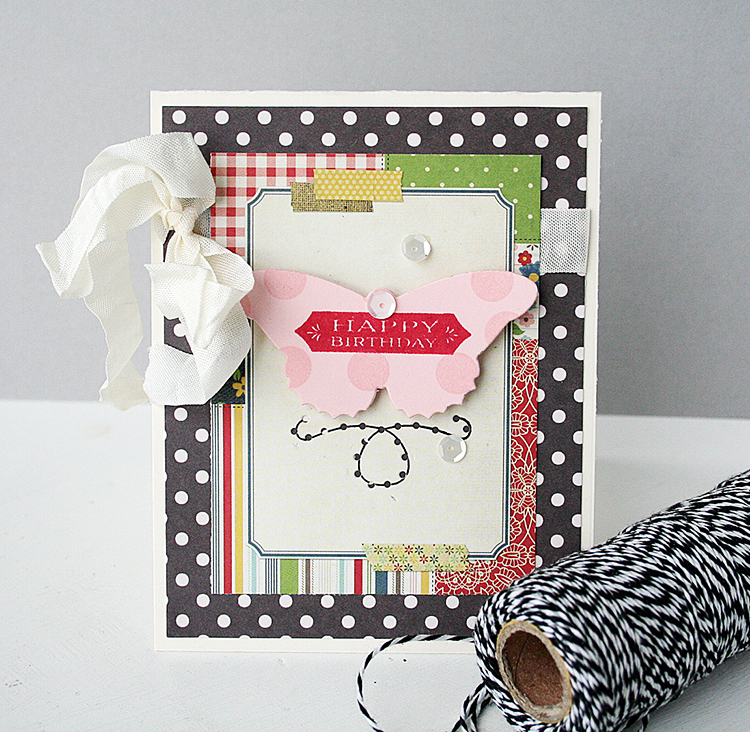 STAMPS: 2015 Birthday Tags, Stitched Swirls<br />
INK: Sweet Blush, Pure Poppy, True Black<br...