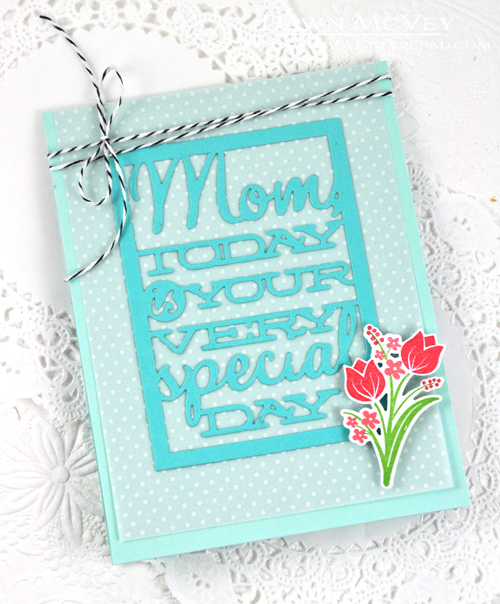 Paper: stamper&#039;s select white, aqua mist, hawaiian shores, vellum bitty dot<br />
Stamps:...