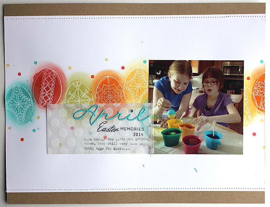 size: 11&quot; x 8 1/2&quot;<br />
<br />
stamps: Etched Easter Eggs, Egg Hunt, Monthly...