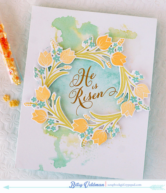 stamps: bitty bouquets, easter alleluias<br />
ink: limeade ice, aqua mist, harvest gold,...