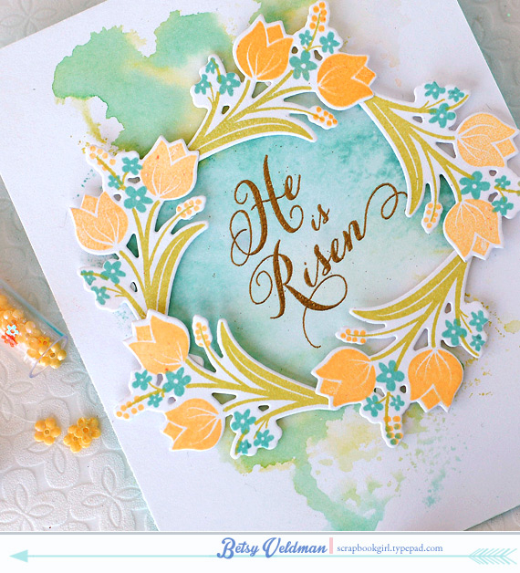 stamps: bitty bouquets, easter alleluias<br />
ink: limeade ice, aqua mist, harvest gold,...