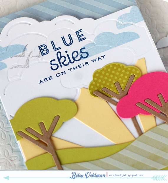 stamps: blue skies<br />
ink: simply chartreuse, spring rain, enchanted evening, smokey...