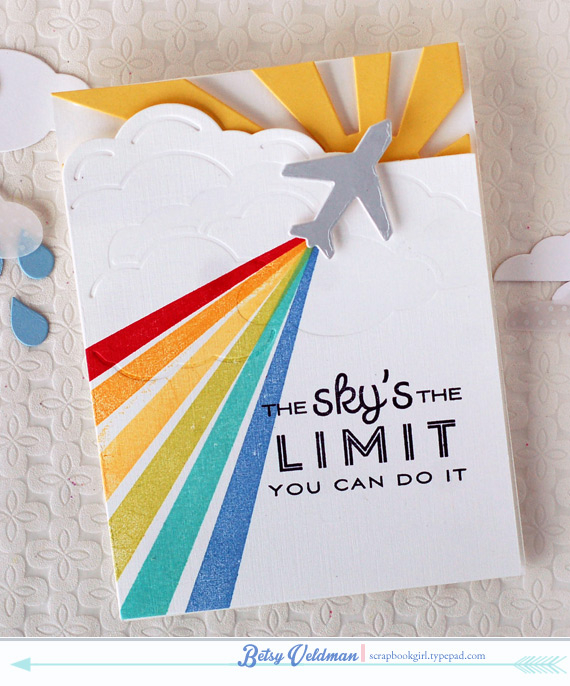 stamps: blue skies<br />
ink: pure poppy, orange zest, summer sunrise, limeade ice, hawaiian...