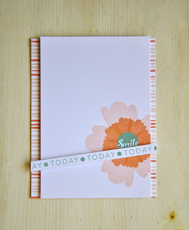 Stamps: Enclosed: Flower<br />
Ink: Sweet Blush, Melon Berry and Ocean Tides<br />
Cardstock:...