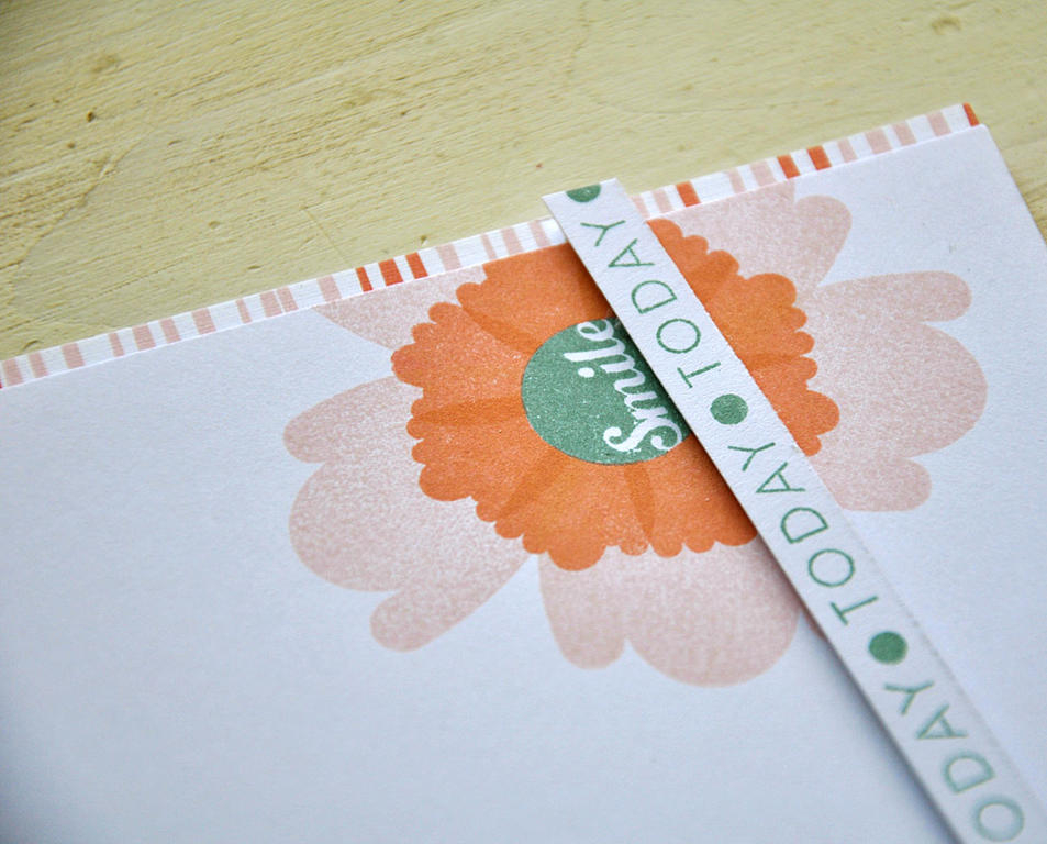 Stamps: Enclosed: Flower<br />
Ink: Sweet Blush, Melon Berry and Ocean Tides<br />
Cardstock:...