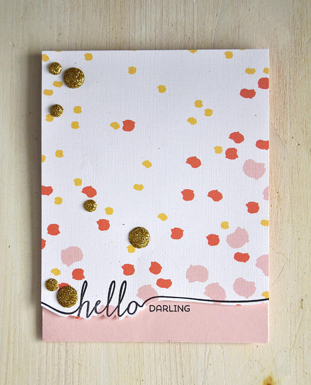 Stamps: Swoosh<br />
Ink: True Black<br />
Cardstock: White<br />
Pattern Paper: Watercolor...