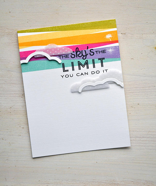 Stamps: Blue Skies<br />
Ink: Simply Chartreuse, Harvest Gold, Summer Sunrise, Raspberry Fizz,...