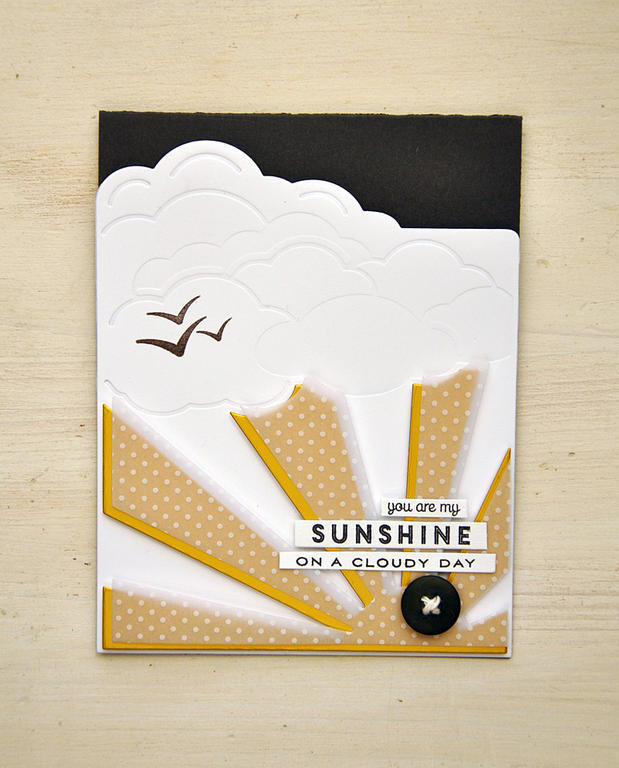 Stamps: Blue Skies<br />
Ink: Smokey Shadow<br />
Cardstock: Smokey Shadow, Luxe Gold and...