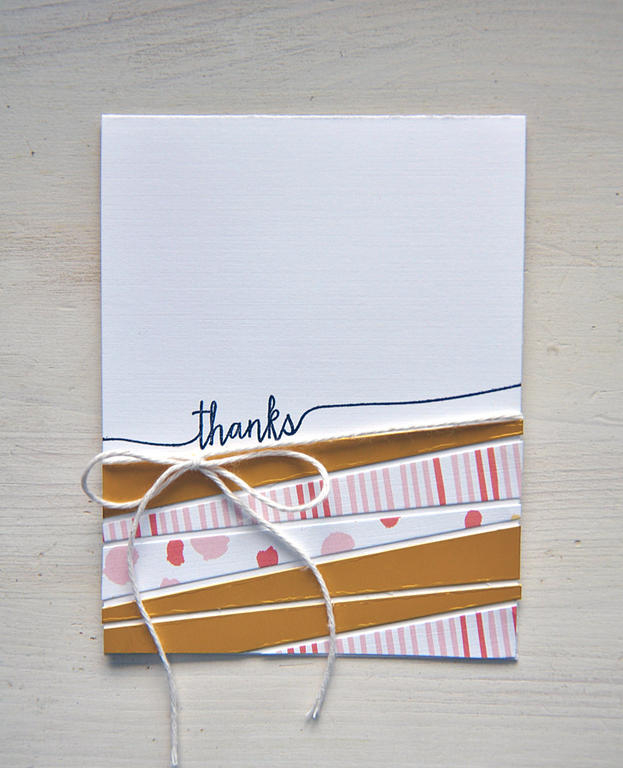 Stamps: Swoosh<br />
Ink: True Black<br />
Cardstock: Luxe Gold<br />
Pattern Paper:...