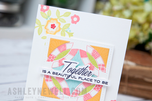 Supplies<br />
<br />
Stamps: Quilted: Spring<br />
Ink: True Black, Berry Sorbet, Simply...