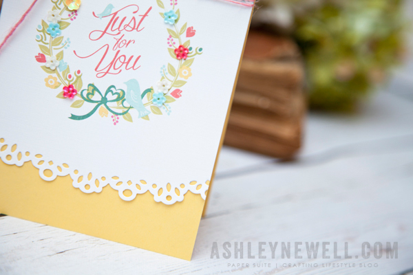 Supplies<br />
<br />
Cardstock: Harvest Gold<br />
Patterned Paper: Lovely Laurels<br />...