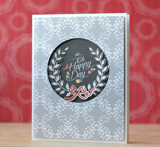 cardstock: stamper&#039;s select white<br />
pattern paper: lovely laurels<br />
ink: melon...