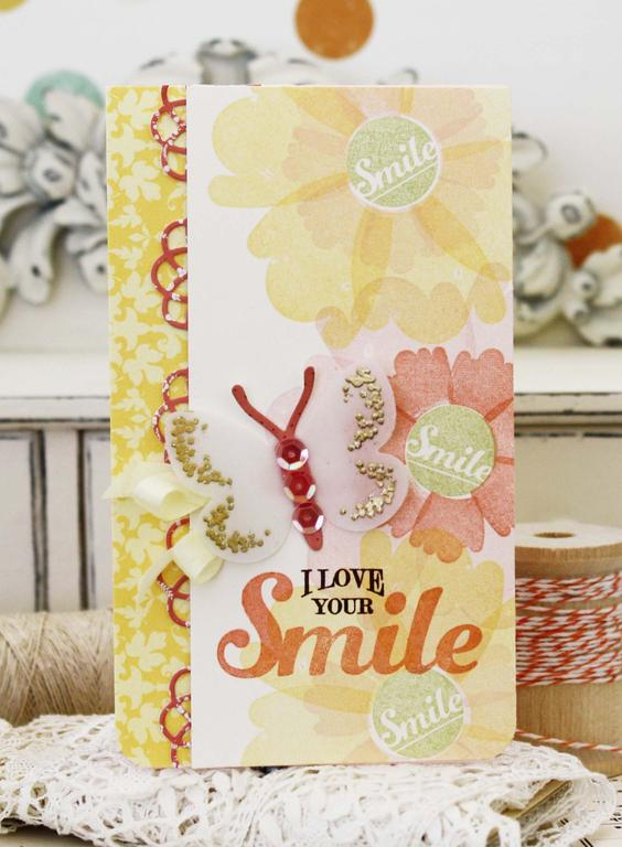 Papertrey Ink Supplies Used:<br />
Stamps:<br />
Enclosed:  Flower, Beautiful Butterflies...