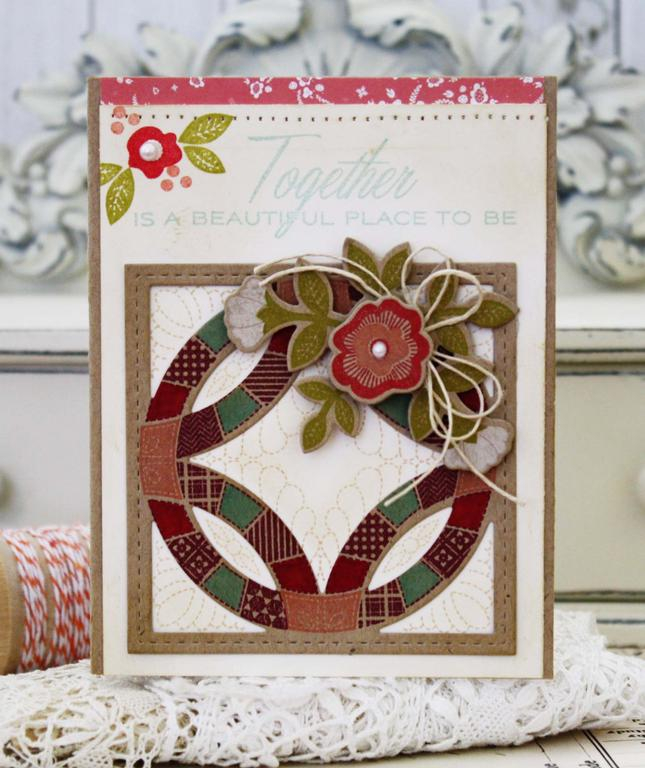 Papertrey Ink Supplies Used:<br />
Stamps:<br />
Quilted:  Spring<br />
Tools:<br />...