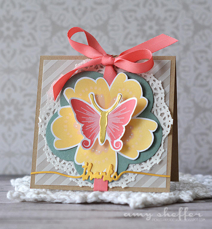 Stamps: Enclosed: Flower, Beautiful Butterflies, Beautiful Butterflies Layers<br />
Ink:...