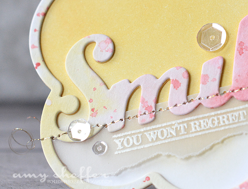 Stamps: Enclosed: Flower<br />
Ink: Harvest Gold, VersaMark<br />
Paper: watercolor paper,...