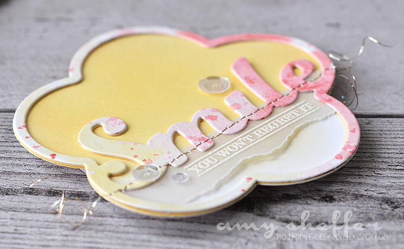 Stamps: Enclosed: Flower<br />
Ink: Harvest Gold, VersaMark<br />
Paper: watercolor paper,...