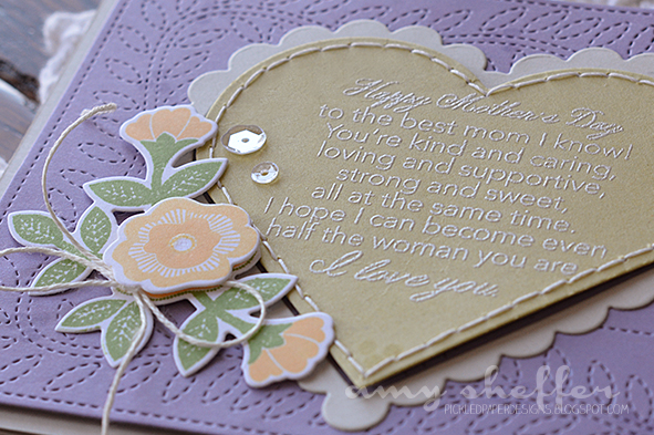 Stamps: Quilted: Spring, Tucked In: Mother<br />
Ink: Winter Wisteria, New Leaf, Lemon Tart,...