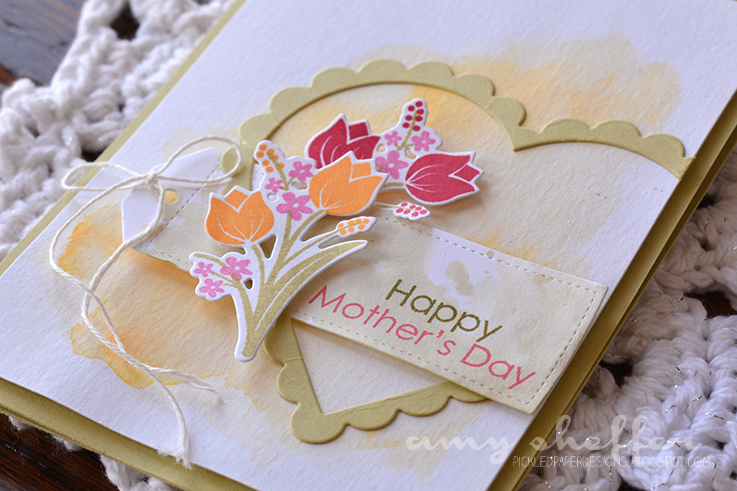 Stamps: Bitty Bouquets, Keep It Simple: Mother<br />
Ink: Harvest Gold, Summer Sunrise,...