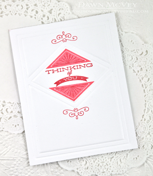 Paper: stamper&#039;s select white<br />
Stamps: You&#039;ve Been Framed: Diamond<br />
Ink:...