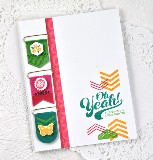 Paper: stamper&#039;s select white, raspberry fizz, new leaf, tropical teal, Clipsters patterned...