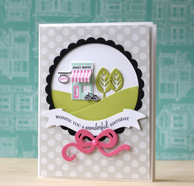 cardstock: stamperâ€™s select white, limeade ice, hibiscus burst, true black<br />
pattern...