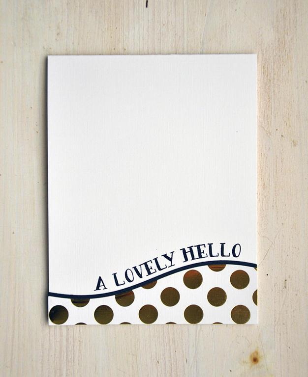 A Lovely Hello Simple Card