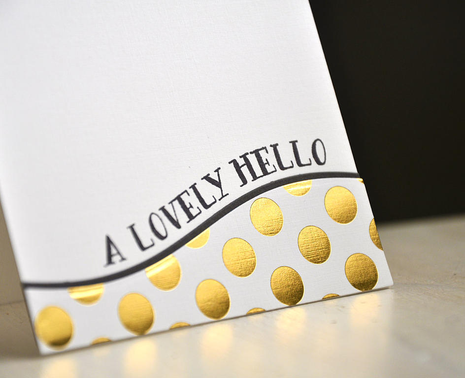 A Lovely Hello Simple Card Detail